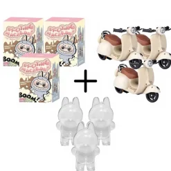 Peluche type Labubu debout boîte mystère