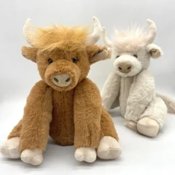 Peluche vache highland blanche
