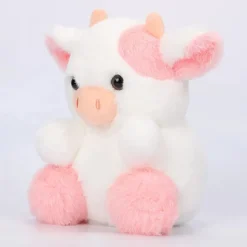 Peluche vache rose et toute petite