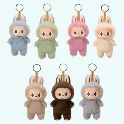 Porte-clef peluche style Labubu coloré